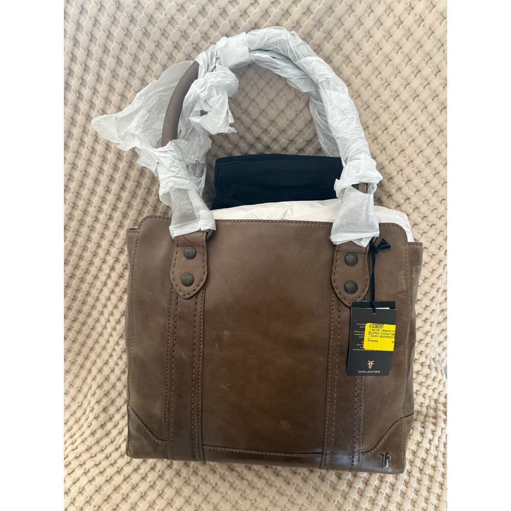 Frye Melissa Tota Bag Genuine Leather New With Duster Bag Brown Leather - Picture 3 of 11
